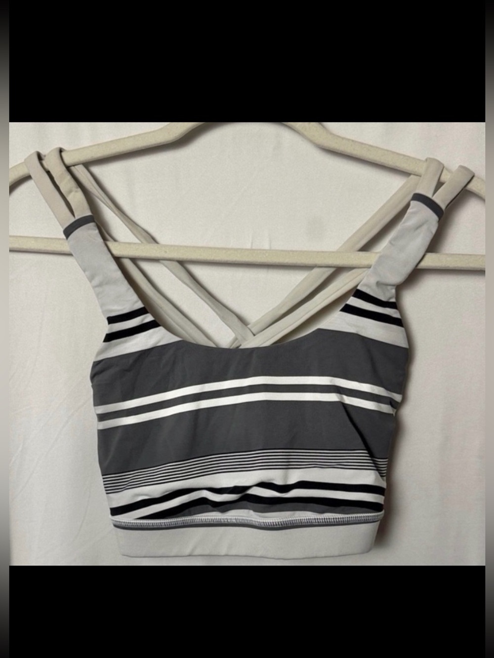 Lululemon Striped Strappy Sports Bra Size 6